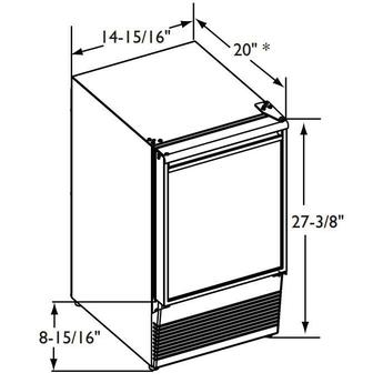 U-Line UBI98W00A 15 Inch Freestanding Ice Maker — thumbnail 8